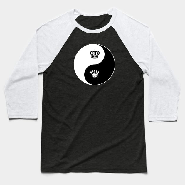 King-Queen Yin Yang Baseball T-Shirt by Designs_by_Tom